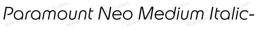 Paramount Neo Medium Italic字体转换